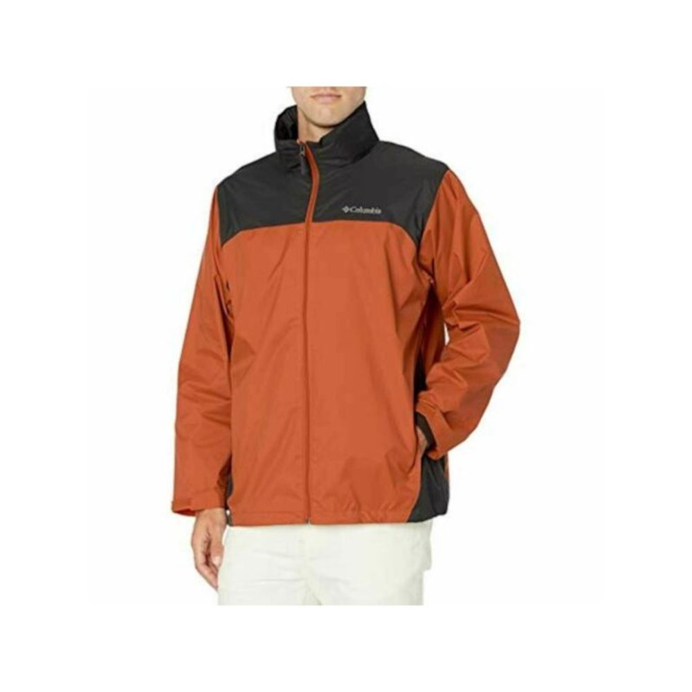 COLUMBIA SPORTSWEAR CO. Mens Orange Color Block Mesh Raincoat Jacket 3X